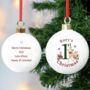 Personalised First Christmas' Bauble, thumbnail 1 of 3