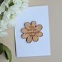 'Mum, Thank You' Wooden Flower Token And Card, thumbnail 1 of 2