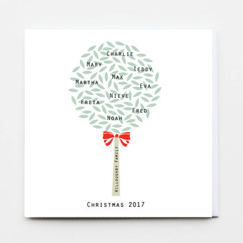 Christmas Tree Family Greeting Card, 3 of 3
