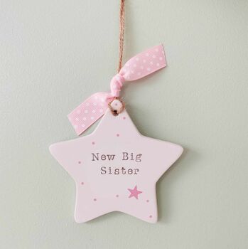 New Big Sister Gift Box Star Hanging Keepsake, 4 of 12