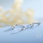 Sterling Silver Minimalist Ball Huggie Hoop Threader Earrings, thumbnail 8 of 12