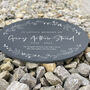 Personalised Wreath Memorial Slate Circular Grave Marker, thumbnail 7 of 8