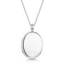 Large Personalised Sterling Silver Oval Locket Necklace, thumbnail 3 of 9