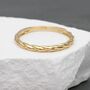 9ct Yellow Gold Twisted Band Stacking Ring, thumbnail 1 of 3