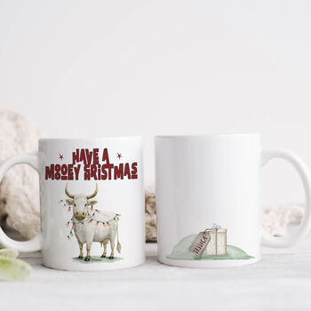 Farmer Cow Christmas Mug, 3 of 5