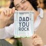 Dad You Rock, Slowly! Funny Sound And Shake Card For Fathers Day, thumbnail 5 of 12