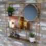 Industrial Gold Metal Storage Wall Unit, thumbnail 1 of 1
