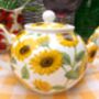 Two Cup Teapot In Sunflower Design, thumbnail 3 of 7