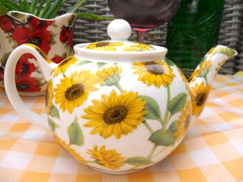 Two Cup Teapot In Sunflower Design, 3 of 7