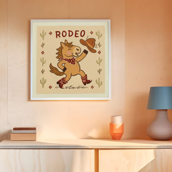 Rodeo Horse Print, Cowboy Horse, Western Nursery Print, 10 of 11