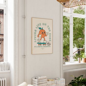 Living Life On The Edge Of A Mental Breakdown Wall Print | Seafoam And Cream, 2 of 3