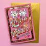 Love And Peace Gold Foiled Christmas Card, thumbnail 1 of 4