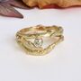 Diamond Organic Twig Engagement And Wedding Ring, thumbnail 2 of 8