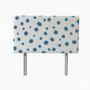 Hand Painted Upholstered Linen Headboard Polka Dot Print, thumbnail 9 of 12