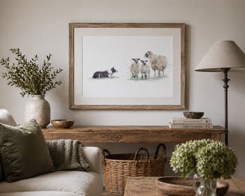 Swaledale Sheep And Border Collie Print, 2 of 6