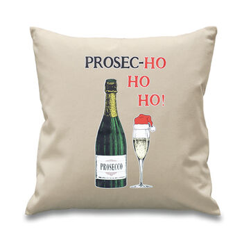 Funny Prosecco Christmas Cushion, 5 of 5