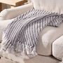 Beaumont Throw Blanket With Tassels, thumbnail 3 of 6