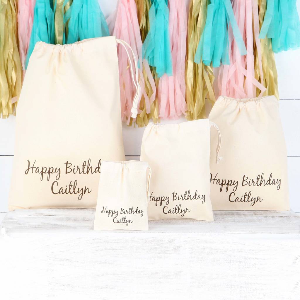 Personalised Happy Birthday Cotton Bag, 1 of 2
