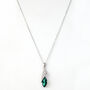 Pointed Teardrop Crystal Pendant Necklace, thumbnail 7 of 7