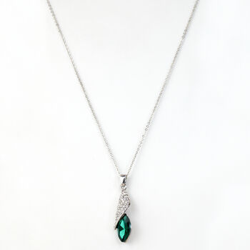 Pointed Teardrop Crystal Pendant Necklace, 7 of 7