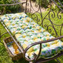 Lemon Print Padded Bench Cushion, thumbnail 1 of 6