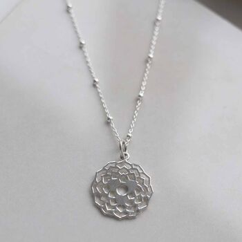 Sterling Silver Crown Chakra Pendant Necklace, 2 of 7