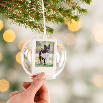 Personalised Memorial Photo Glass Dome Bauble, 4 of 6