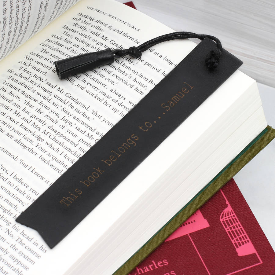 Personalised Italian Leather Bookmark, 1 of 9