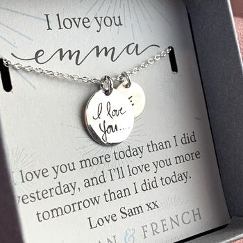 Personalised 'I Love You' Necklace In Gift Box, 3 of 3