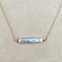 Esme Rectangular Pearl Bar Necklace, thumbnail 2 of 3