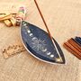 Enamelled Incense Burner Bowl Moon Phases Design, thumbnail 1 of 6