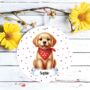 Personalised Golden Retriever Wearing A Red Bandana, thumbnail 1 of 2
