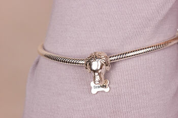 Personalised Silver Labrador Head Bead Charm, 4 of 9