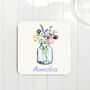 Personalised Pot Of Flowers Coaster, thumbnail 2 of 3