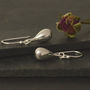 Silver Teardrop Earrings, thumbnail 2 of 3