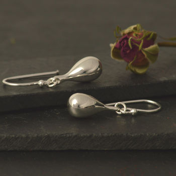 Silver Teardrop Earrings, 2 of 3