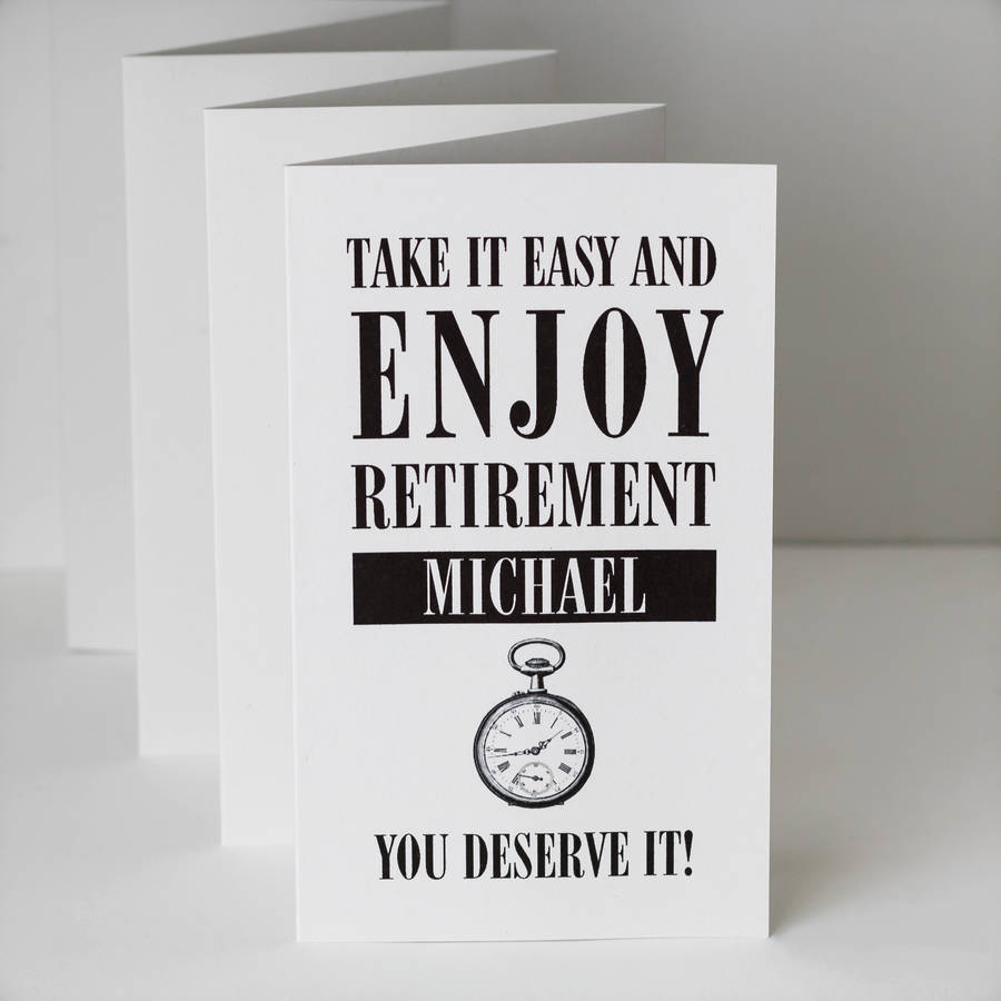 retirement card personalised concertina card by coulson macleod ...