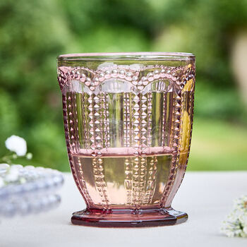 Set Of Four Vintage Colour Embossed Tumbler Collection, 3 of 8