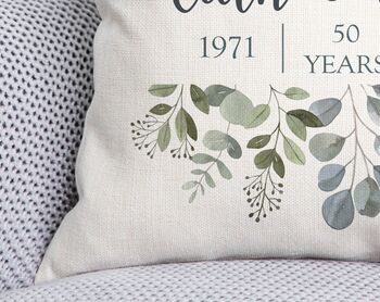 Personalised Wedding Anniversary Cushion, 2 of 2