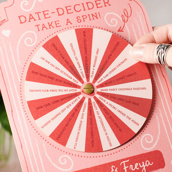 Personalised Couples Spinning Date Decider, 2 of 3