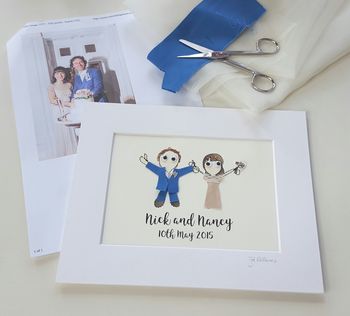 Personalised Couple Cotton Anniversary Embroidered Art, 10 of 12