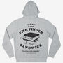 Fish Finger Sandwich Unisex Graphic Hoodie In Grey, thumbnail 7 of 7