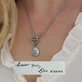 Personalised Handwriting T Bar Necklace With Rope Chain, thumbnail 1 of 5