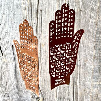 Rusty Henna Hand Tree Decoration, 2 of 5