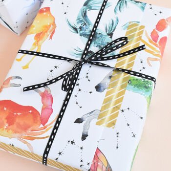 Zodiac Animal Recycled Wrapping Paper Pack, 7 of 7