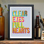 Clear Eyes Full Hearts Golden Words Art Print, thumbnail 1 of 3