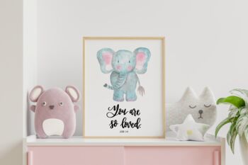 You Are So Loved Elephant Print, 3 of 5