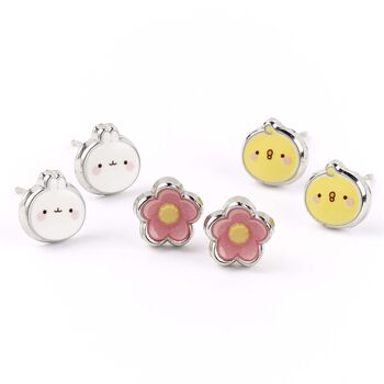 Molang And Piu Piu Stud Earring Set, 5 of 6