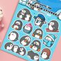 Penguin Sticker Sheet | Cute Stickers, thumbnail 4 of 5