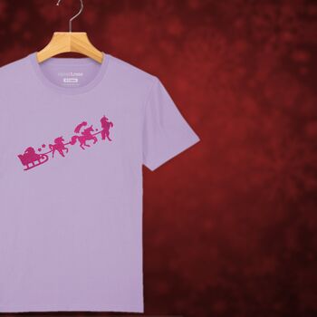 Unicorn Sleigh Kids Christmas T Shirt, 8 of 11